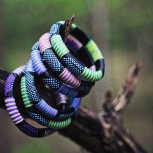 SET of 3 African wax Bangle bracelets